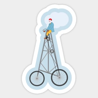 The World's Tallest Bicycle The Eiffel Tower Bike Sticker